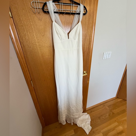 Alexandra Grecco Frankie Wedding Dress – Silk Crepe with Tulle Cap Sleeves - Picture 7 of 15